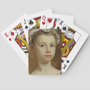 Schets van een jong meisje, c.1730-40 (olie op can pokerkaarten
