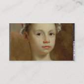 Schets van een jong meisje, c.1730-40 (olie op can visitekaartje (Achterkant)