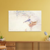 Schets van een jonge vrouw in een boot, 1886 (m/v canvas afdruk (Insitu (Woonkamer))