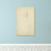 Schets van een mannelijk hoofd en twee poten canvas afdruk (Insitu (Houten vloer))