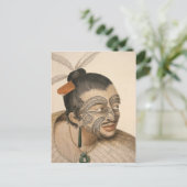 Schets van een Maori-Man, c. 1769 Briefkaart (Staand voorkant)