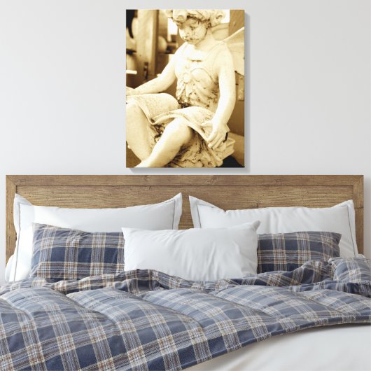 Schets van een onfeilbaar boek lezen canvas afdruk (Insitu (Slaapkamer))