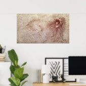 Schets van een opgewonden leeuw poster (Thuiskantoor)