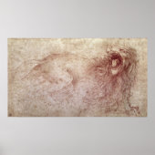 Schets van een opgewonden leeuw poster (Voorkant)