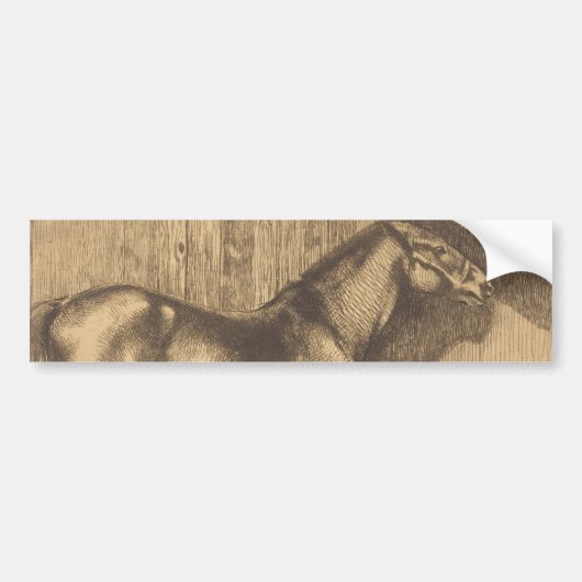 Schets van een Pony (door Paul-Albert Besnard) Bumpersticker (Voorkant)