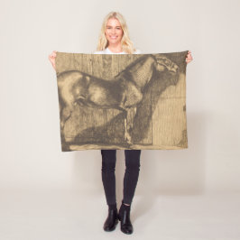 Schets van een Pony (door Paul-Albert Besnard) Fleece Deken