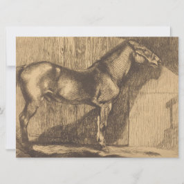 Schets van een Pony (door Paul-Albert Besnard) Kaart