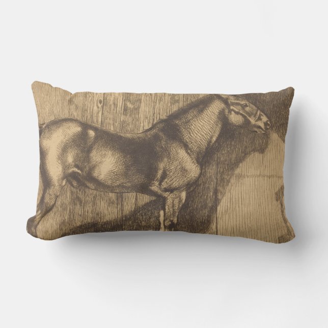 Schets van een Pony (door Paul-Albert Besnard) Kussen (Voorkant)