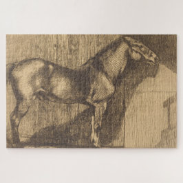 Schets van een pony (door Paul-Albert Besnard) Legpuzzel