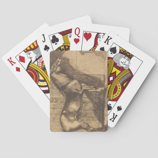 Schets van een Pony (door Paul-Albert Besnard) Pokerkaarten (Achterkant)