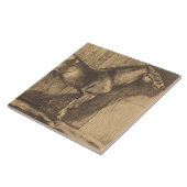 Schets van een Pony (door Paul-Albert Besnard) Tegeltje (Zijkant)