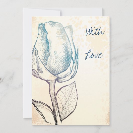 Schets van een roos kaart (Voorkant)