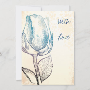 Schets van een roos kaart