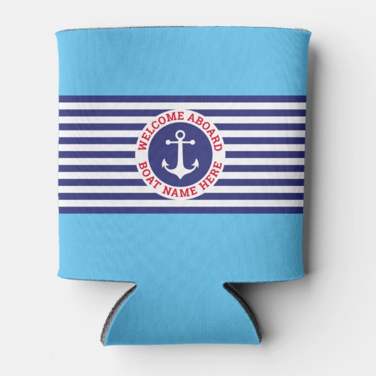 Schets van een scheepsanker met strepen blikjeskoeler (Voorkant)