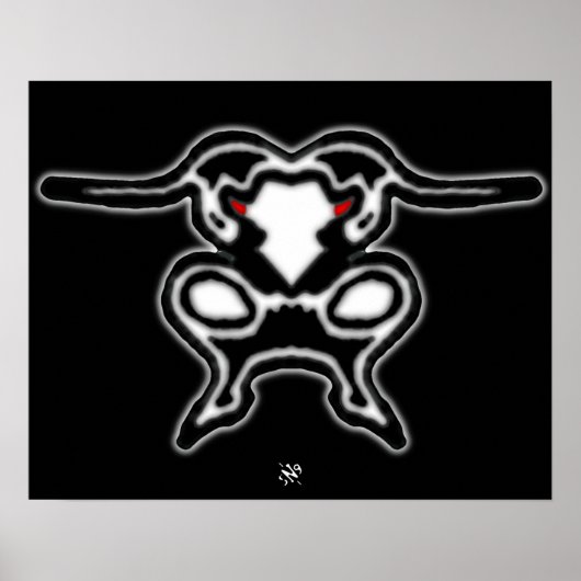 Schets van een springstier poster (Voorkant)