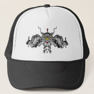 Schets van een uil trucker pet