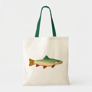 Schets van forel viskunst tote bag