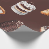 schets van heerlijke mooie desserts en pastr cadeaupapier (Hoek)