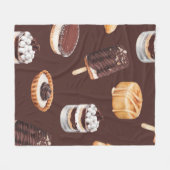 schets van heerlijke mooie desserts en pastr fleece deken (Voorkant (Horizontaal))