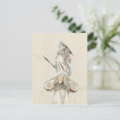 Schets van het beeld van Athena Briefkaart (Staand voorkant)