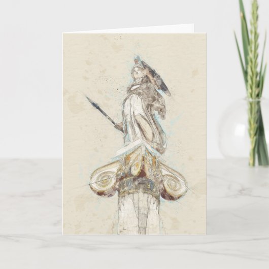 Schets van het beeld van Athena Kaart (Voorkant)