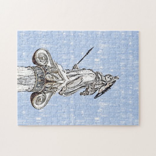 Schets van het beeld van Athena Legpuzzel (Horizontaal)