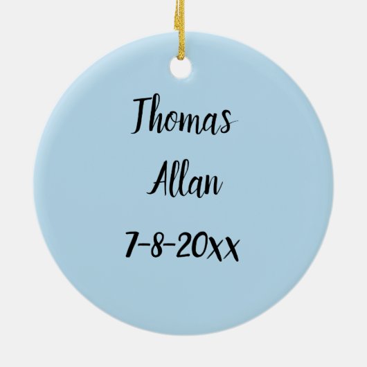 Schets van het giraf, safari, blauwe strepen keramisch ornament (Achterkant)