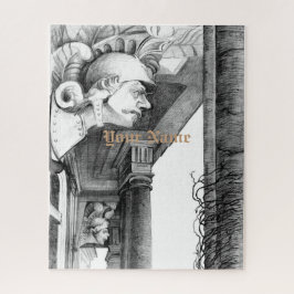 Schets van het kasteel Kunst Puzzle Legpuzzel