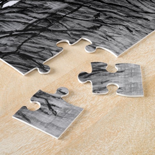 Schets van het kasteel Kunst Puzzle Legpuzzel (Zijkant)