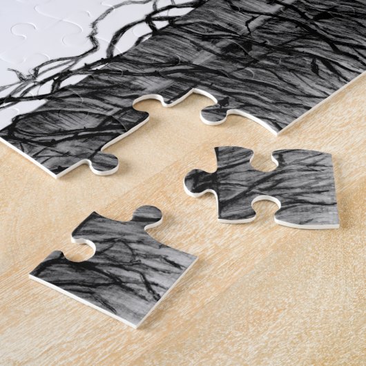 Schets van het kasteel Kunst Puzzle Legpuzzel (Zijkant)