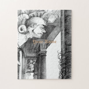 Schets van het kasteel Kunst Puzzle Legpuzzel