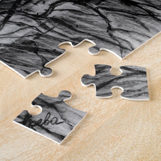 Schets van het kasteel Kunst Puzzle Legpuzzel (Zijkant)