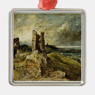 Schets van het kasteel van Hadleigh (recto) (olie  Metalen Ornament