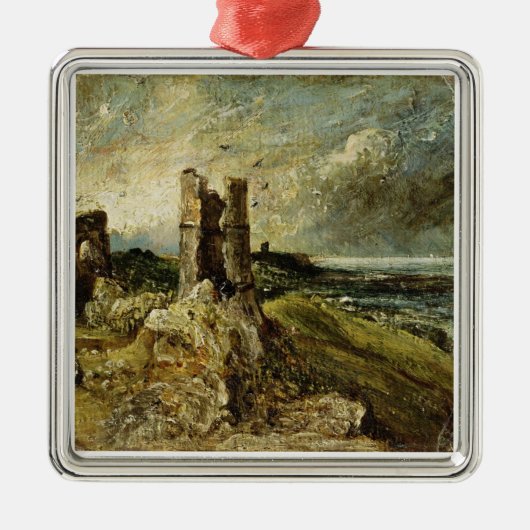 Schets van het kasteel van Hadleigh (recto) (olie  Metalen Ornament (Voorkant)