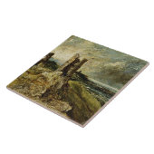 Schets van het kasteel van Hadleigh (recto) (olie  Tegeltje (Zijkant)