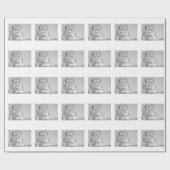 Schets van het oorspronkelijke potlood Tekening va Cadeaupapier (Vlak)