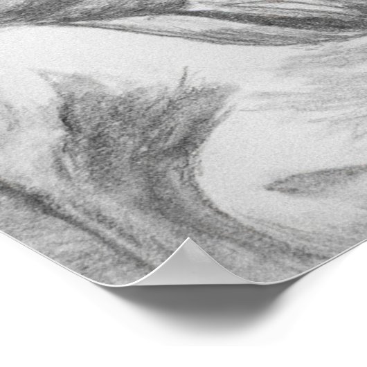 Schets van het oorspronkelijke potlood Tekening va Poster (Hoek)