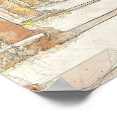 Schets van het oude Olympia Ruins Poster — Grieken (Hoek)