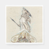 Schets van het standbeeld van Athena Napkins - Oud Servet (Voorkant)