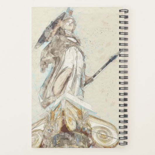 Schets van het standbeeld van Athena Planner - Oud (Achterkant)