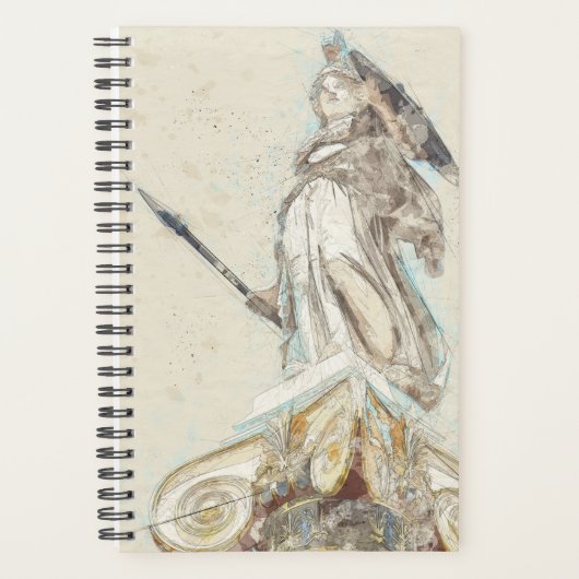 Schets van het standbeeld van Athena Planner - Oud (Voorkant)