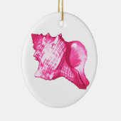 Schets van het zakje - fuchsia roze en wit keramisch ornament (Rechts)