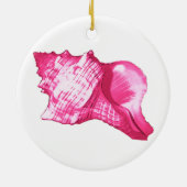 Schets van het zakje - fuchsia roze en wit keramisch ornament (Achterkant)