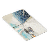 Schets van het zeilschip dat door het zee surft magneet (Rechterzijde)