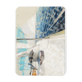 Schets van het zeilschip dat door het zee surft magneet (Verticaal)