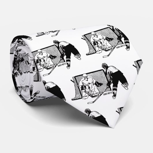 Schets van hockeyshot op doel stropdas (Opgerold)