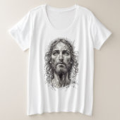 Schets van Jezus, Chris Grote Maat T-shirt (Design voorkant)
