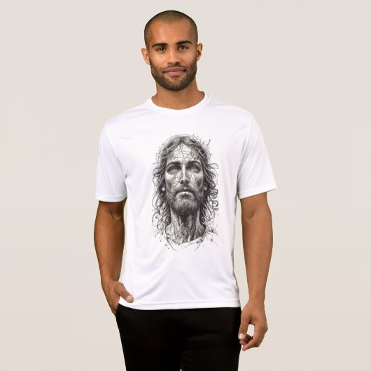 Schets van Jezus, Chris T-shirt (Voorkant volledig)
