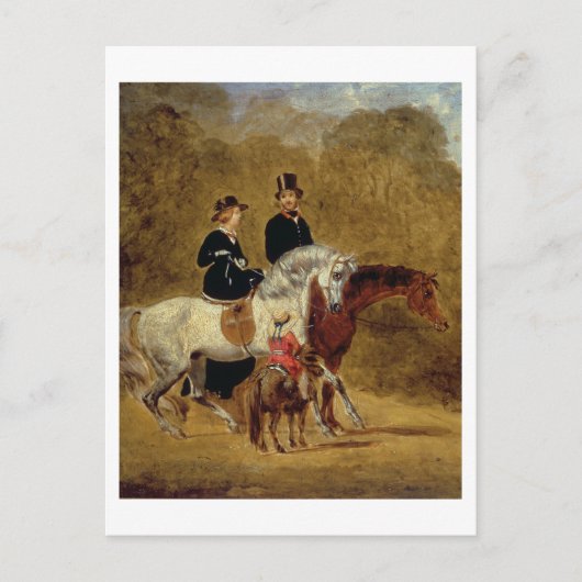 Schets van Koningin Victoria, de Prins Consort & H Briefkaart (Voorkant)