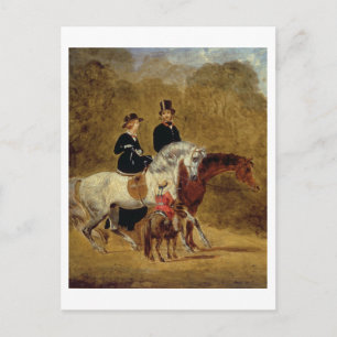 Schets van Koningin Victoria, de Prins Consort & H Briefkaart